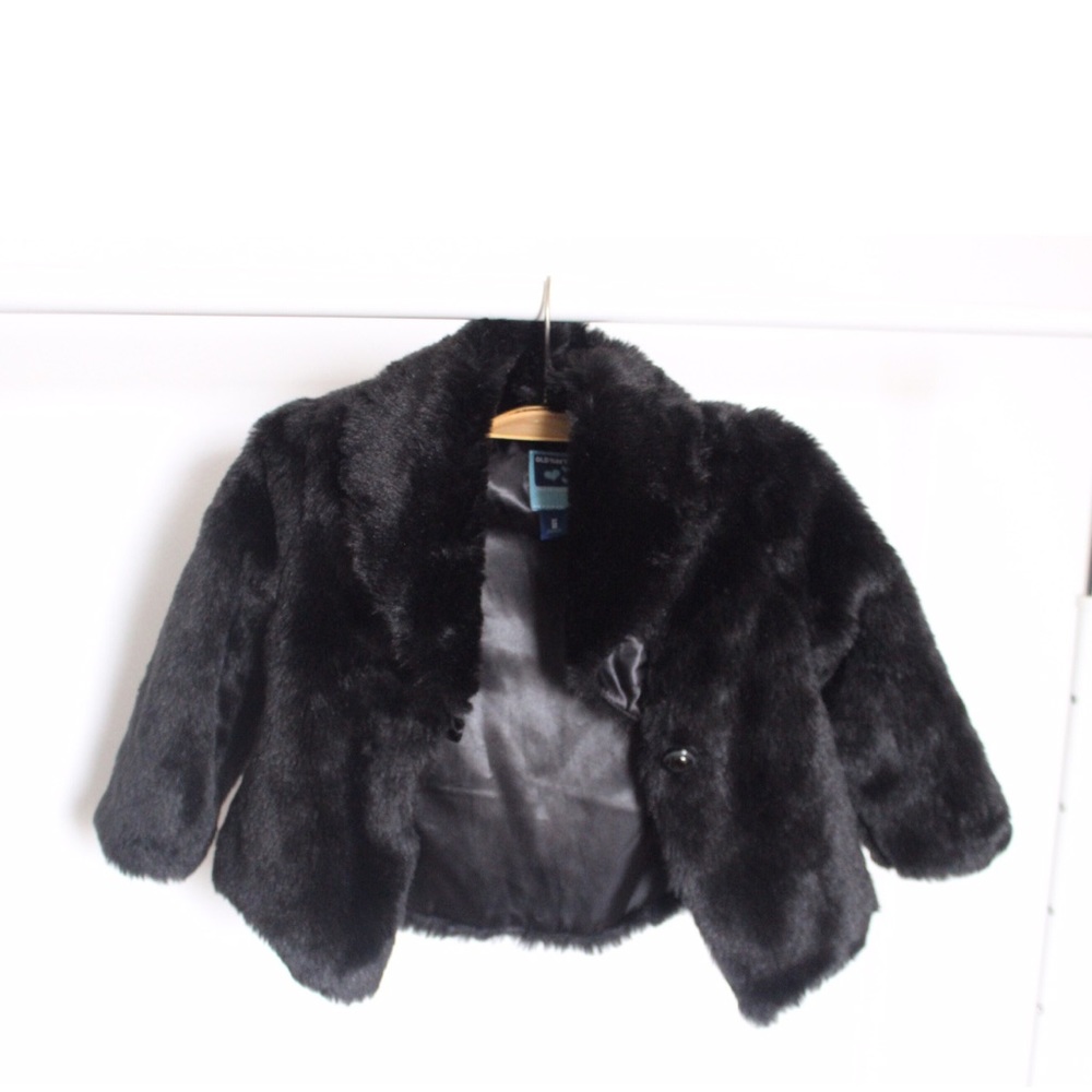 Faux fur kids coat